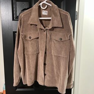 Brown Corduroy Button-Up shacket